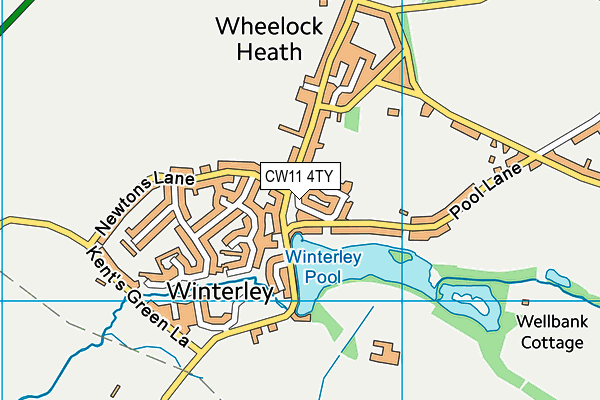 CW11 4TY map - OS VectorMap District (Ordnance Survey)