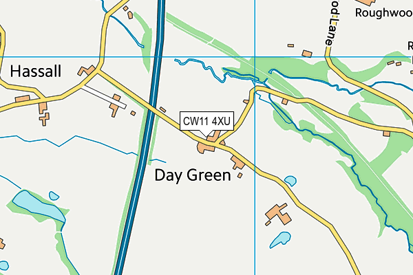 CW11 4XU map - OS VectorMap District (Ordnance Survey)