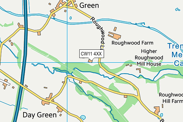 CW11 4XX map - OS VectorMap District (Ordnance Survey)