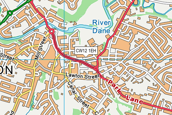 CW12 1EH map - OS VectorMap District (Ordnance Survey)