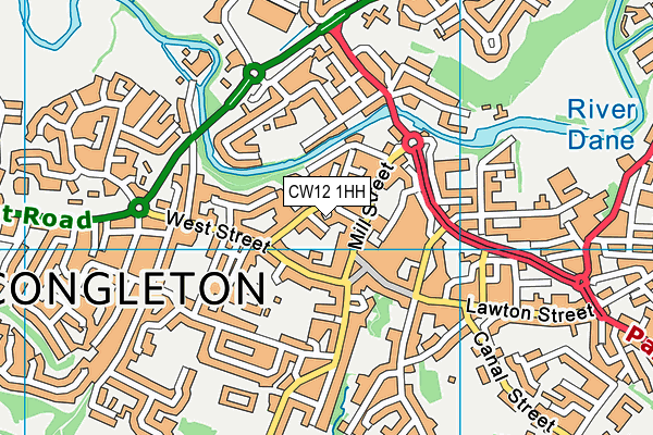 CW12 1HH map - OS VectorMap District (Ordnance Survey)