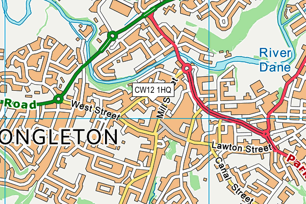 CW12 1HQ map - OS VectorMap District (Ordnance Survey)