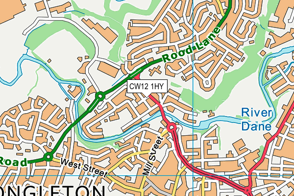 CW12 1HY map - OS VectorMap District (Ordnance Survey)