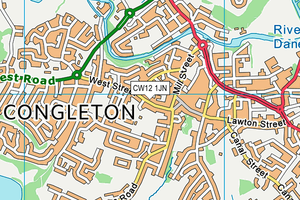 CW12 1JN map - OS VectorMap District (Ordnance Survey)