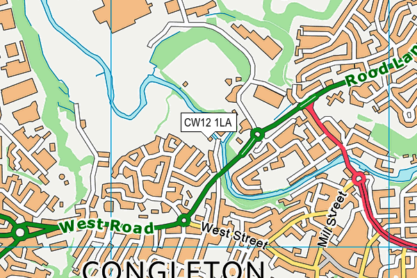 CW12 1LA map - OS VectorMap District (Ordnance Survey)