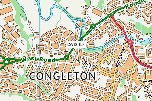 CW12 1LF map - OS VectorMap District (Ordnance Survey)