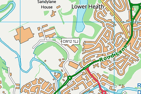 CW12 1LJ map - OS VectorMap District (Ordnance Survey)