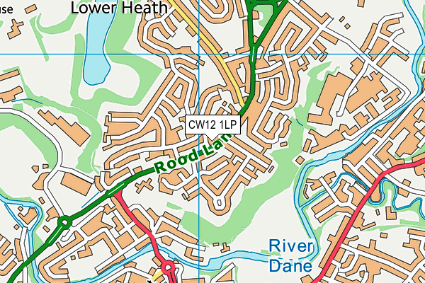 CW12 1LP map - OS VectorMap District (Ordnance Survey)