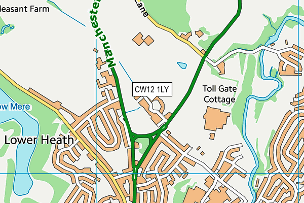 CW12 1LY map - OS VectorMap District (Ordnance Survey)