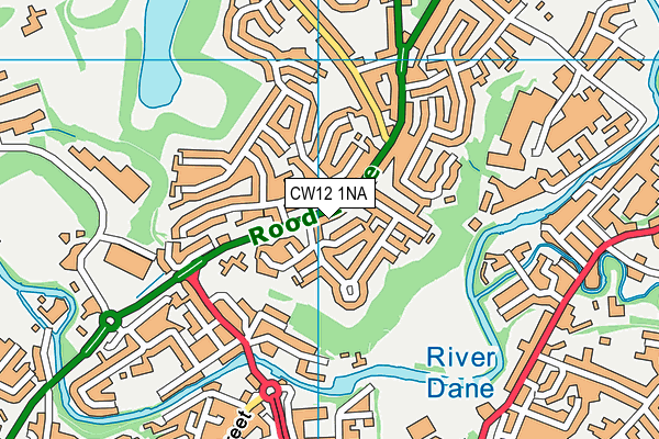 CW12 1NA map - OS VectorMap District (Ordnance Survey)