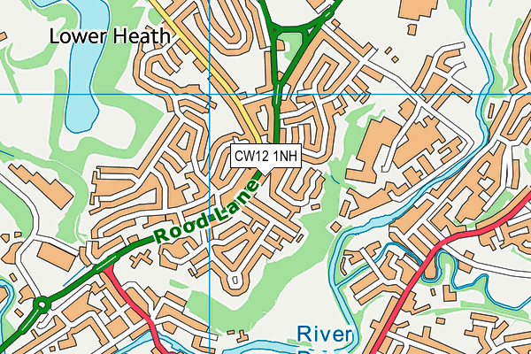 CW12 1NH map - OS VectorMap District (Ordnance Survey)