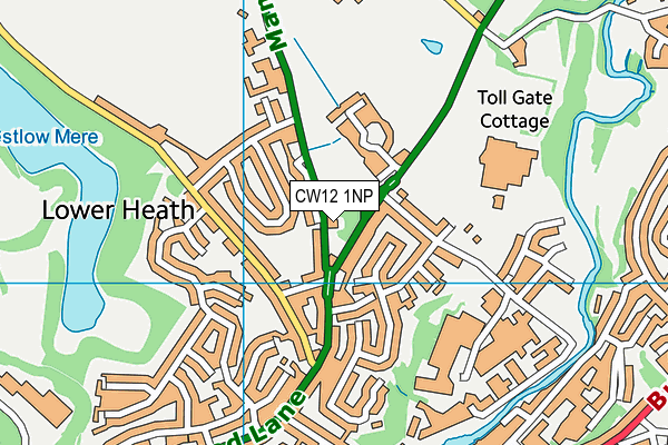 CW12 1NP map - OS VectorMap District (Ordnance Survey)