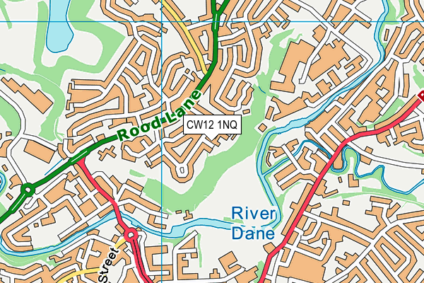 CW12 1NQ map - OS VectorMap District (Ordnance Survey)