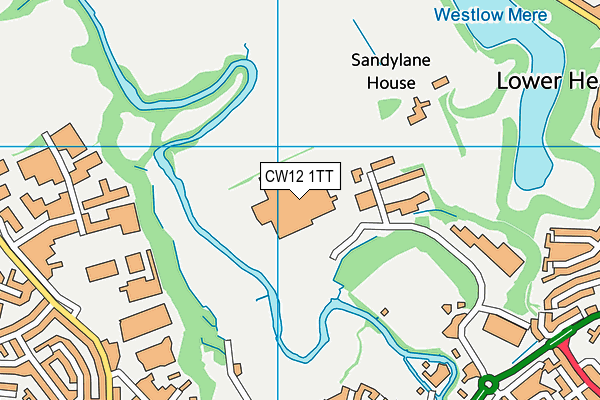 CW12 1TT map - OS VectorMap District (Ordnance Survey)