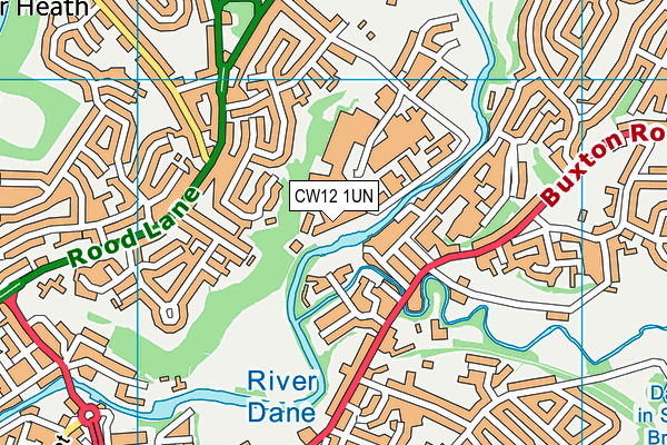 CW12 1UN map - OS VectorMap District (Ordnance Survey)