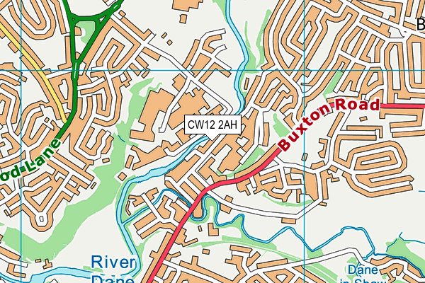 Esland Daven School map (CW12 2AH) - OS VectorMap District (Ordnance Survey)