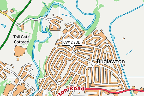 CW12 2DD map - OS VectorMap District (Ordnance Survey)