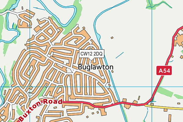 CW12 2DQ map - OS VectorMap District (Ordnance Survey)