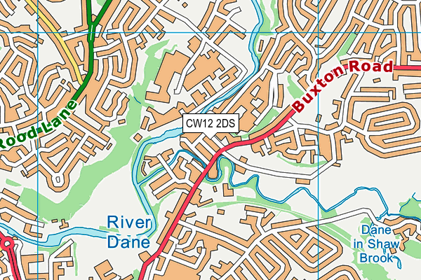 CW12 2DS map - OS VectorMap District (Ordnance Survey)