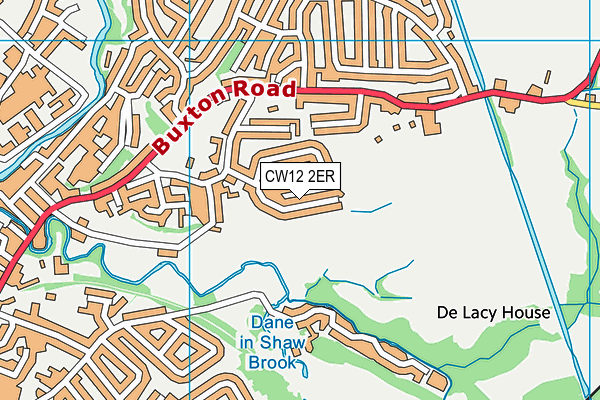 CW12 2ER map - OS VectorMap District (Ordnance Survey)