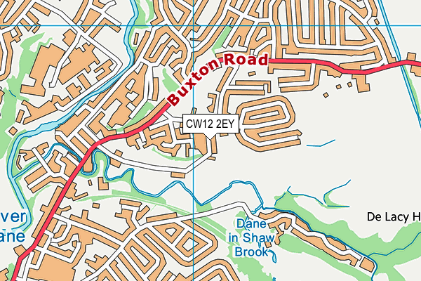 CW12 2EY map - OS VectorMap District (Ordnance Survey)