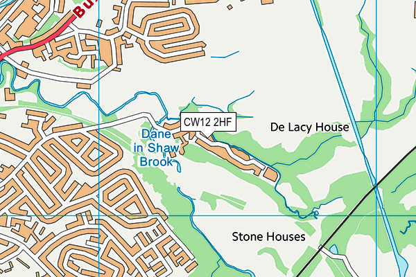 CW12 2HF map - OS VectorMap District (Ordnance Survey)