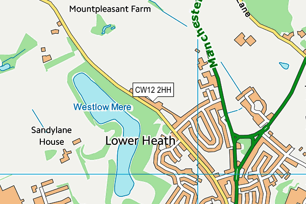 CW12 2HH map - OS VectorMap District (Ordnance Survey)