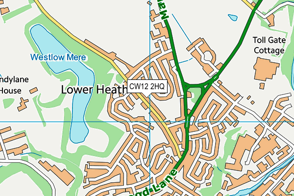 CW12 2HQ map - OS VectorMap District (Ordnance Survey)