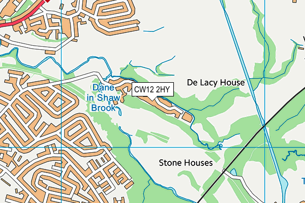 CW12 2HY map - OS VectorMap District (Ordnance Survey)
