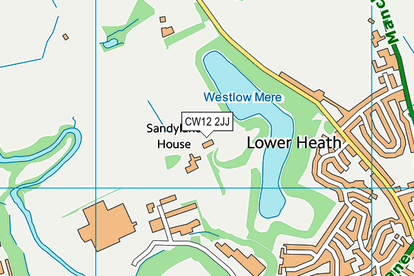 CW12 2JJ map - OS VectorMap District (Ordnance Survey)