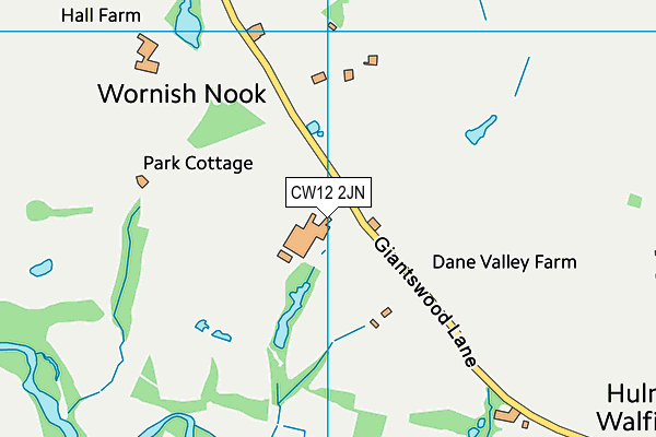 CW12 2JN map - OS VectorMap District (Ordnance Survey)