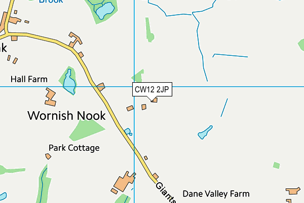 CW12 2JP map - OS VectorMap District (Ordnance Survey)