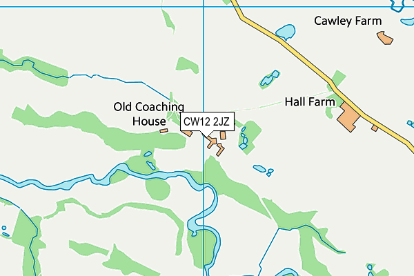 CW12 2JZ map - OS VectorMap District (Ordnance Survey)