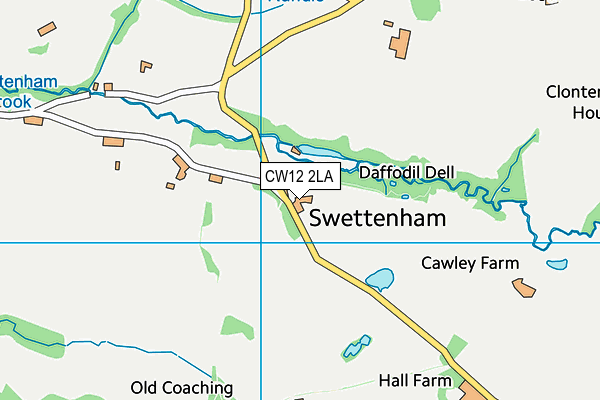 CW12 2LA map - OS VectorMap District (Ordnance Survey)