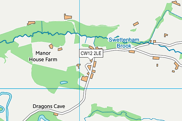 CW12 2LE map - OS VectorMap District (Ordnance Survey)