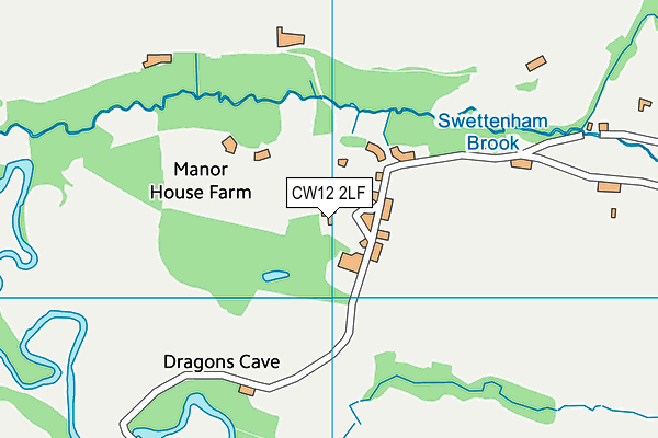 CW12 2LF map - OS VectorMap District (Ordnance Survey)