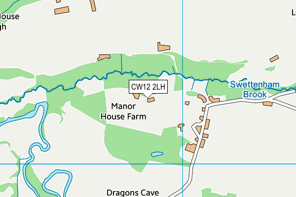 CW12 2LH map - OS VectorMap District (Ordnance Survey)