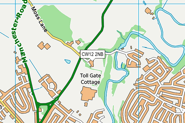 CW12 2NB map - OS VectorMap District (Ordnance Survey)