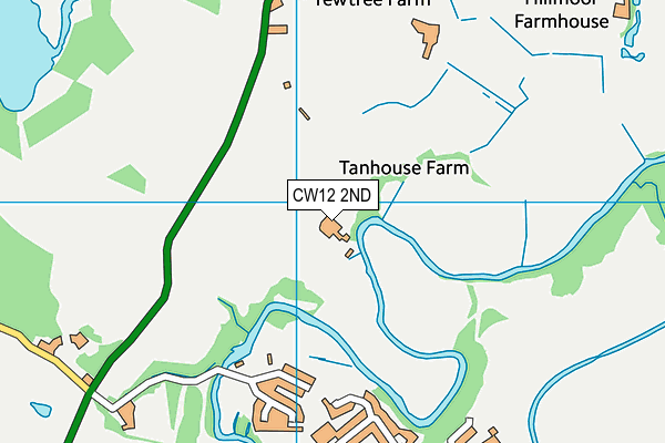 CW12 2ND map - OS VectorMap District (Ordnance Survey)