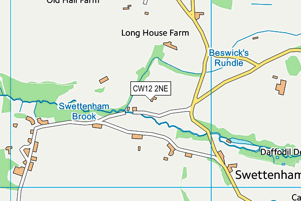 CW12 2NE map - OS VectorMap District (Ordnance Survey)