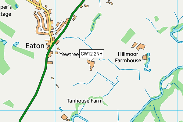 CW12 2NH map - OS VectorMap District (Ordnance Survey)