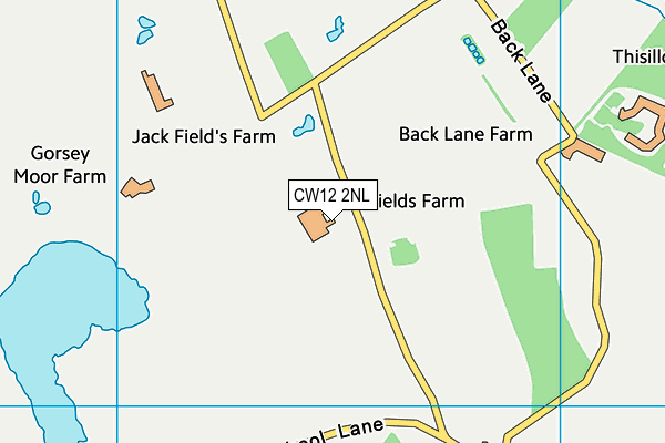 CW12 2NL map - OS VectorMap District (Ordnance Survey)