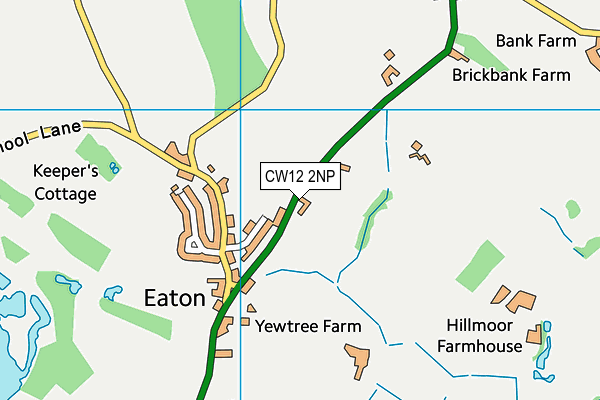 CW12 2NP map - OS VectorMap District (Ordnance Survey)