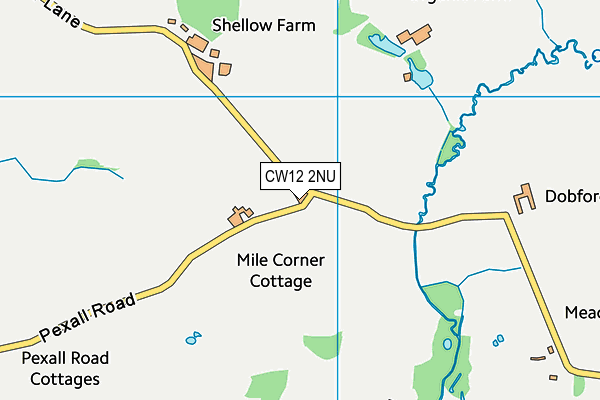 CW12 2NU map - OS VectorMap District (Ordnance Survey)