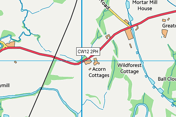 CW12 2PH map - OS VectorMap District (Ordnance Survey)