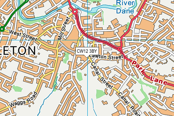 CW12 3BY map - OS VectorMap District (Ordnance Survey)