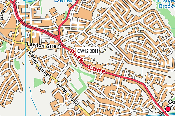 CW12 3DH map - OS VectorMap District (Ordnance Survey)