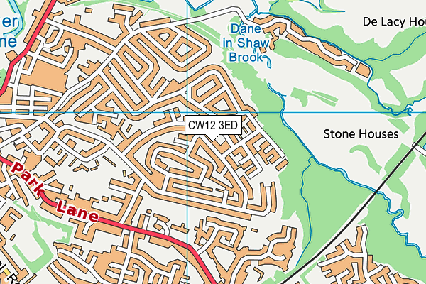 CW12 3ED map - OS VectorMap District (Ordnance Survey)