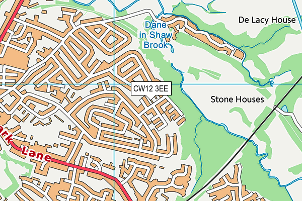 CW12 3EE map - OS VectorMap District (Ordnance Survey)