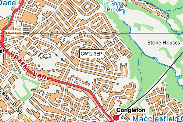 CW12 3EP map - OS VectorMap District (Ordnance Survey)